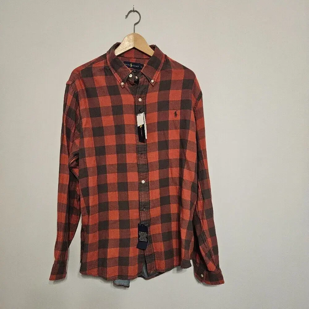 Ralph Lauren Red Plaid Button‑Down — NWT — XL Classic Fit - Picture 5 of 5